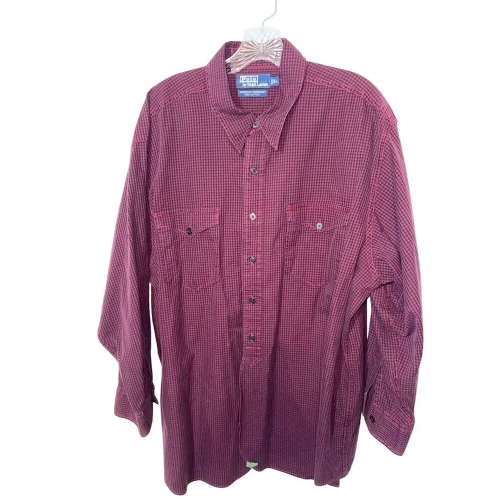 Polo Ralph Lauren Mens Red Check Woodsman Workshirt XL